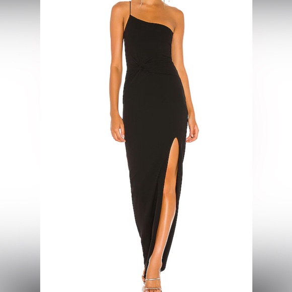 Nookie- Lust One Shoulder Gown in Black - Picture 1 of 4